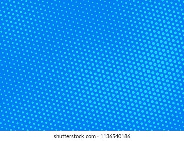 Blue comic pop-art halftone background vector