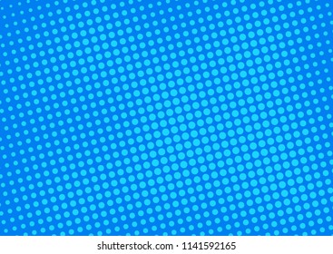 Blue comic pop-art halftone background vector