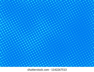 Blue comic pop-art halftone background vector