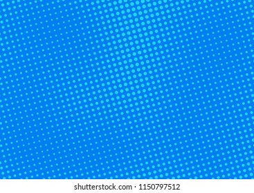 Blue comic pop-art halftone background vector
