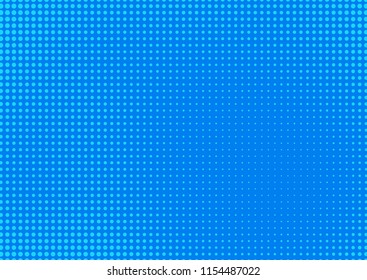 Blue comic pop-art halftone background vector