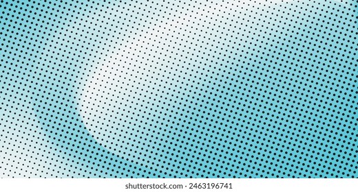 Blue comic pop-art halftone background vector