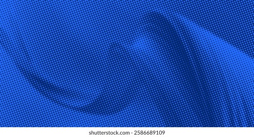 Blue comic pop-art halftone background vector