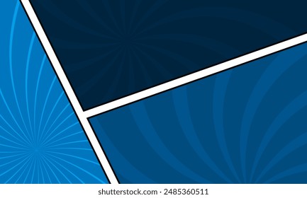 Blue Comic scene page background