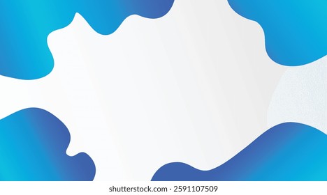 Blue Commercial Fluid Wavy Abstract Wide Background