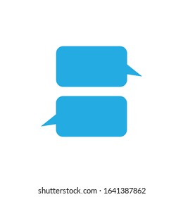 Blue Communication speach chat bubbles, can be used for apps, web, manuals, instructions. Stock Vector illustration isolated on white background.