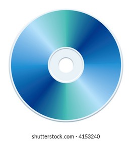 Blue compact disc vector Colors are easy to change.