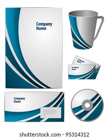 Blue Company Style Template with cup
