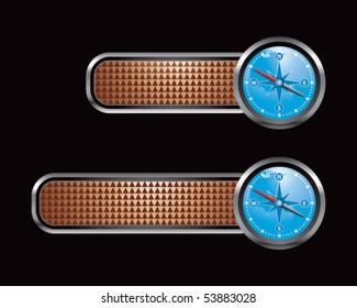blue compass bronze checkered tabs