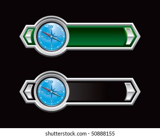 blue compass green and black arrows