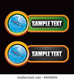 blue compass green and black checkered tabs