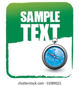 blue compass green template