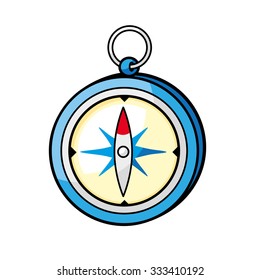 Blue compass icon.