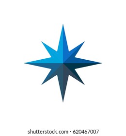 Blue Compass Logo Template