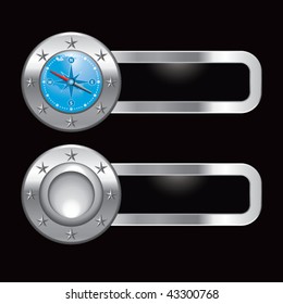 blue compass metal banners