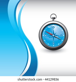 fondo de onda azul vertical de brújula azul