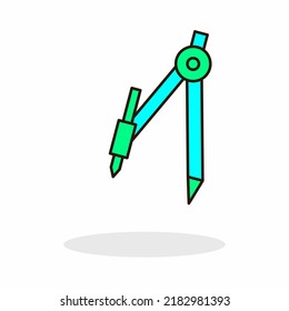 blue compasses icon vector illustration