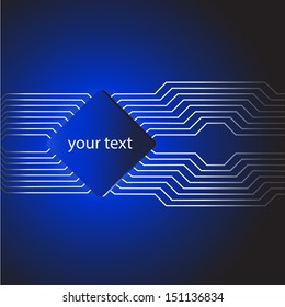 Blue computer chip