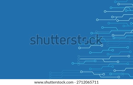 Blue Computer Circuit Board Digital Illustration