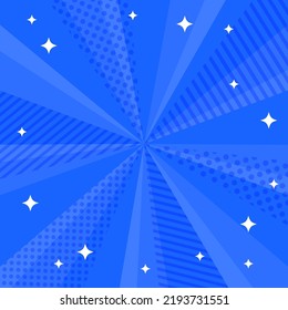 blue concentrated lines with stripes and dots and glitter