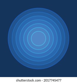 Blue concentric circles with more light in center as background.