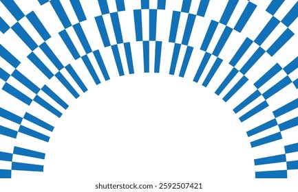 Blue Concentric Lines Creating Optical Illusion with Geometric Precision. Modern Abstract Pattern for Digital and Print Design