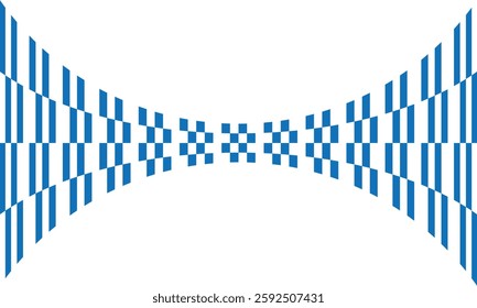 Blue Concentric Lines Creating Optical Illusion with Geometric Precision. Modern Abstract Pattern for Digital and Print Design