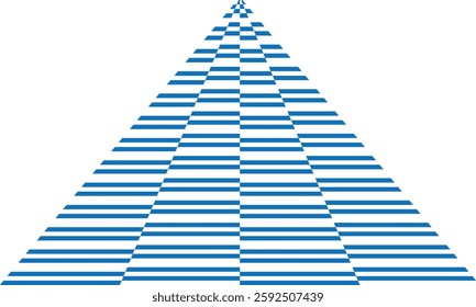 Blue Concentric Lines Creating Optical Illusion with Geometric Precision. Modern Abstract Pattern for Digital and Print Design