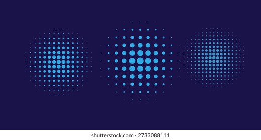 Blaue konzentrische Rippelkreise gesetzt. Sonar- oder Schallwellenringsammlung. Ziel, Radarsymbol-Konzept. Radiale Signal- oder Vibrationselemente.