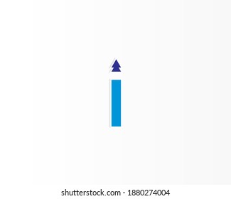 i and blue concept logo design template
