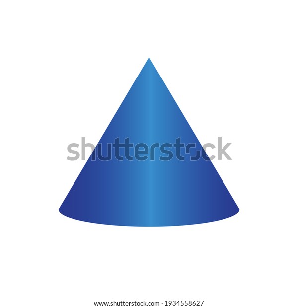 Blue Cone Basic Simple 3d Shape Stock Vector (Royalty Free) 1934558627 ...