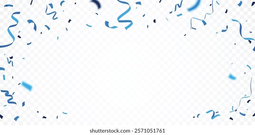 Blue Confetti award Celebration. birthday, holiday, advertising and party element