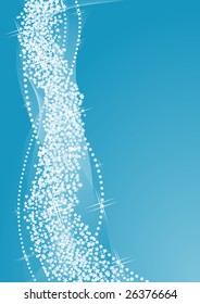 Blue confetti background. Vector-Illustration