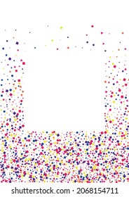 Blue Confetti Bright Isolated. Wedding Circle Illustration. Green Colorful Triangle Background. Pink Geometric Round.