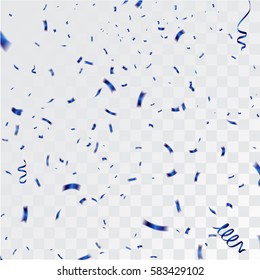 Blue Confetti Celebration Stock Vector (Royalty Free) 583429102 ...