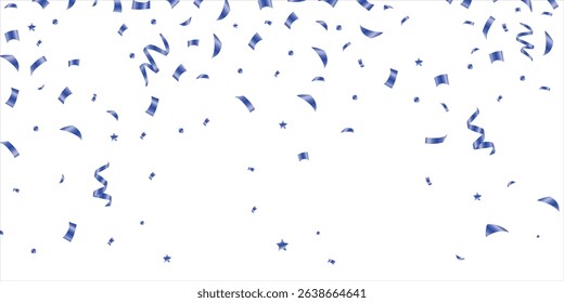 Blue confetti celebration party background design, Falling shiny Blue confetti isolated on white background. Can be used for celebration, Christmas, New Year, Carnival festivity, confetti,