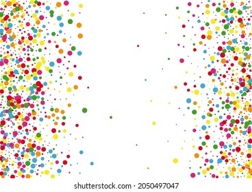 Textura de color de confeti azul. Ilustración circular circular. Punto de resumen rojo. Fondo de redondeo superior multicolor.