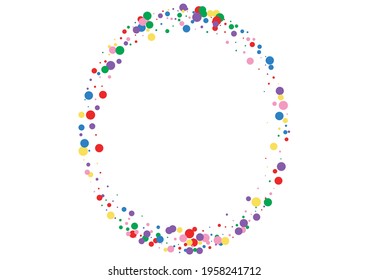 Fondo De Regalo De Confetti Azul. Ilustración Círculo Caída. Punto de bandeja naranja. Textura redonda de negrita roja.