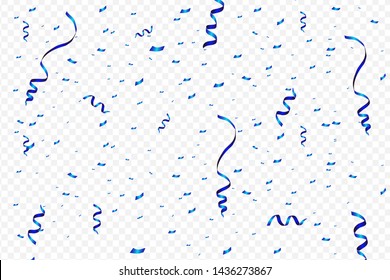 Blue confetti isolated. vector illustration 