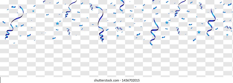 Blue confetti isolated. vector illustration 