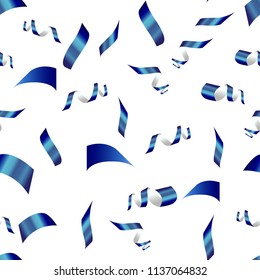 blue confetti on a white background. seamless pattern
