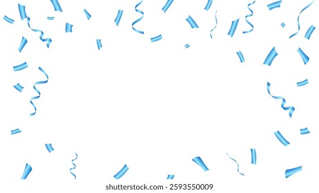 blue confetti party celebration background template