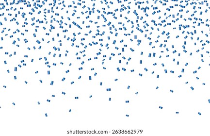 Blue confetti. Shiny ribbons falling on abstract background. Design template for party celebration and birthday banner background, confetti, Birthday, Holiday, New Year, Carnival festivity