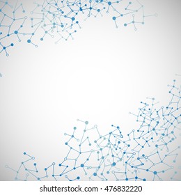 Blue connection background, vector