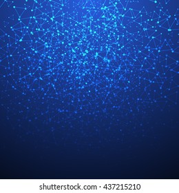 Blue connection triangle background. Vector illustration EPS10