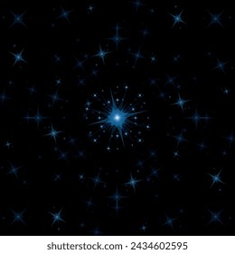 Constelaciones azules sobre un fondo oscuro