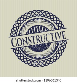 Blue Constructive distress rubber grunge texture seal