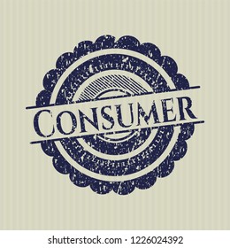 Blue Consumer rubber stamp