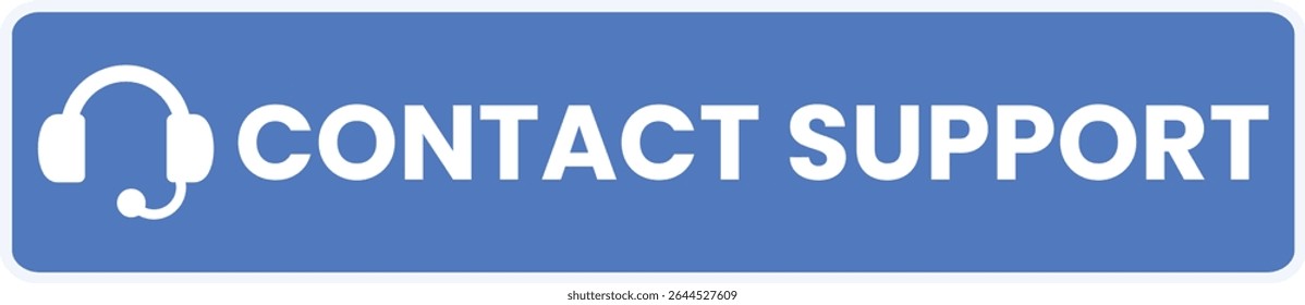 Blue Contact Support button, Contact Us, Call Us
