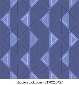 Blue contrast triangle geometric seamless pattern for design